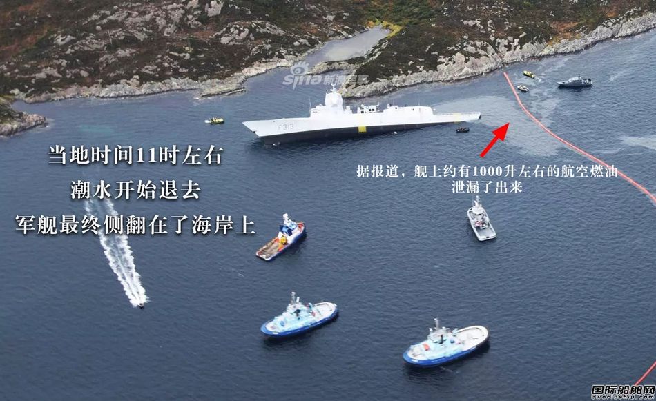 挪威海軍護衛(wèi)艦撞船事故圖解