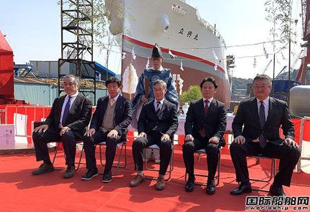 日本三浦造船舉行新臺(tái)馬輪龍骨安放儀式