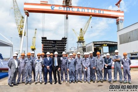 Fincantieri為麗晶七海郵輪建造最新超豪華郵輪鋪設(shè)龍骨