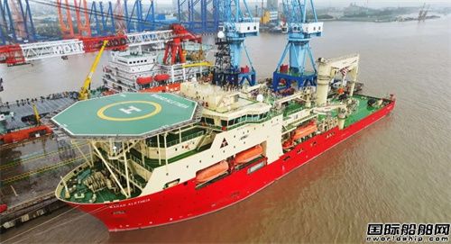 振華重工建造世界最先進(jìn)多功能飽和潛水支持船啟航