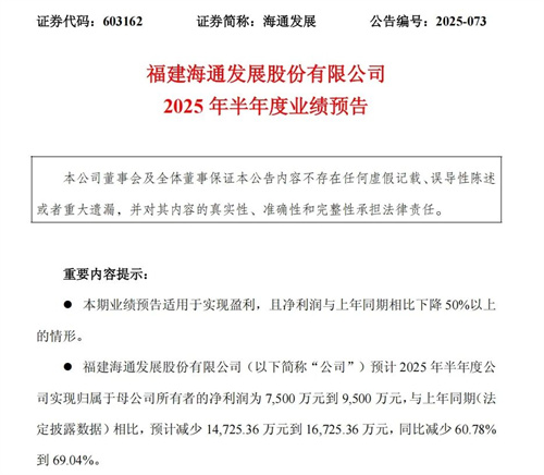 運價走低！海通發(fā)展上半年凈利同比下滑60%